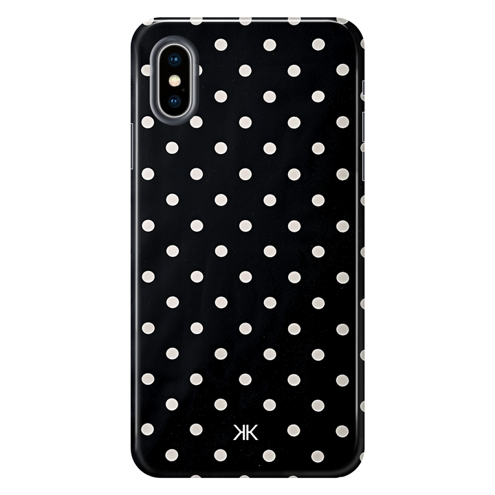 White Polka Dot tough phone case for iPhone X