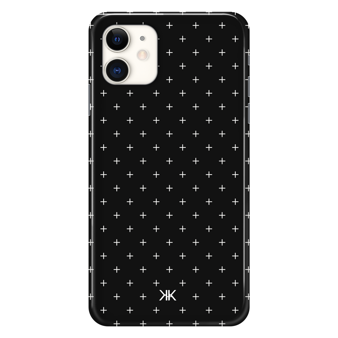 White Scandi Crosses phone case for iPhone 11