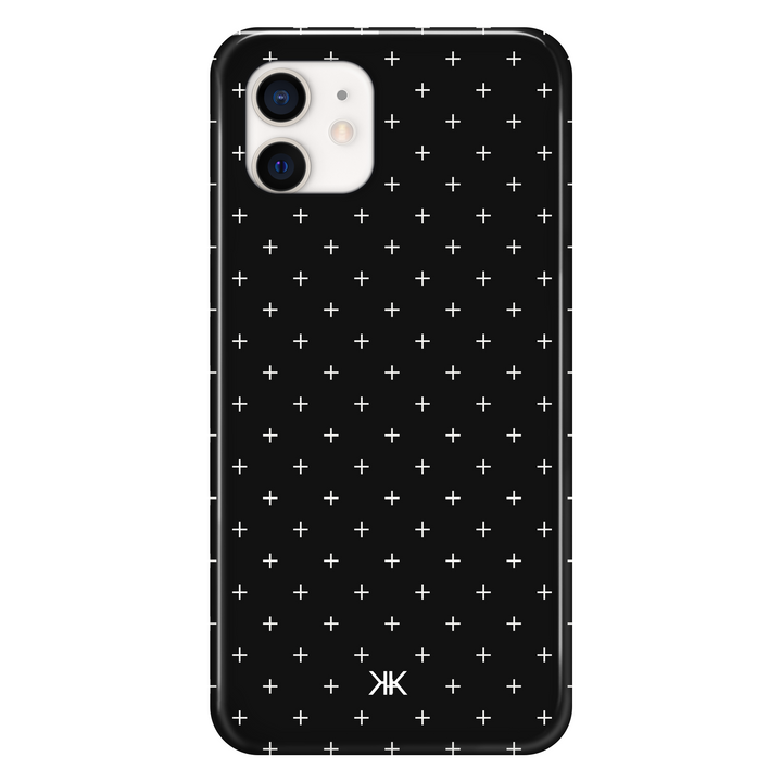 White Scandi Crosses Phone Case