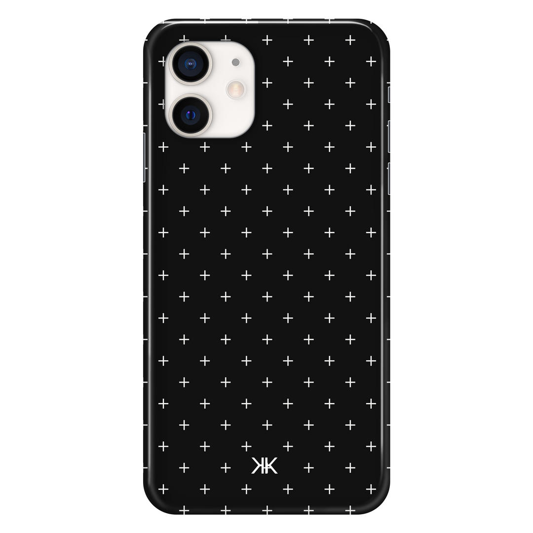 White Scandi Crosses phone case for iPhone 12