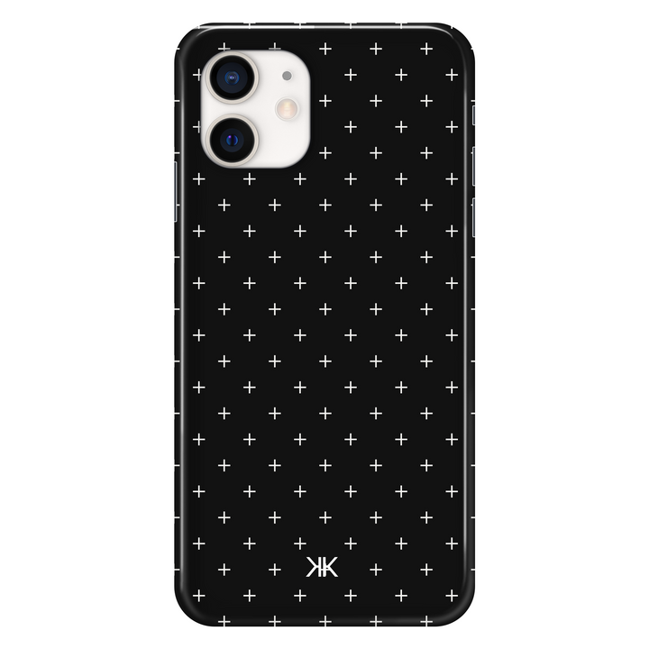 White Scandi Crosses phone case for iPhone 12