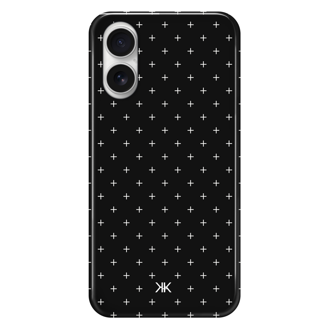 White Scandi Crosses Phone Case