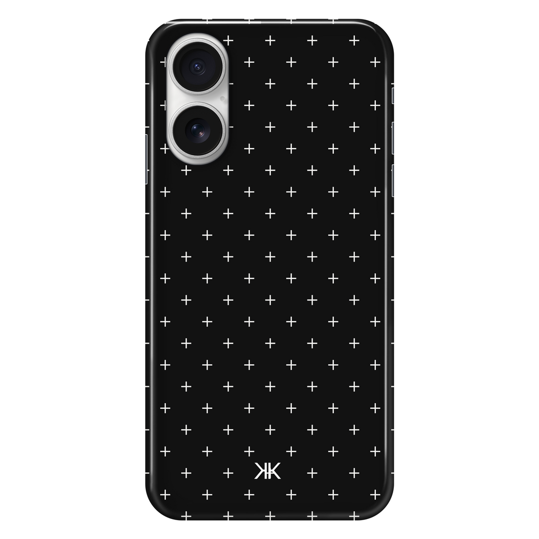 White Scandi Crosses phone case for iPhone 16
