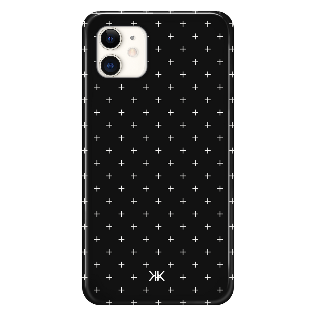 White Scandi Crosses Phone Case - Tough Case - iphone-11