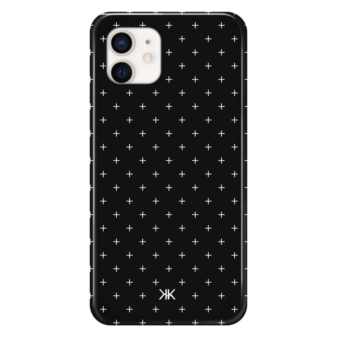 White Scandi Crosses Phone Case - Tough Case - iphone-12