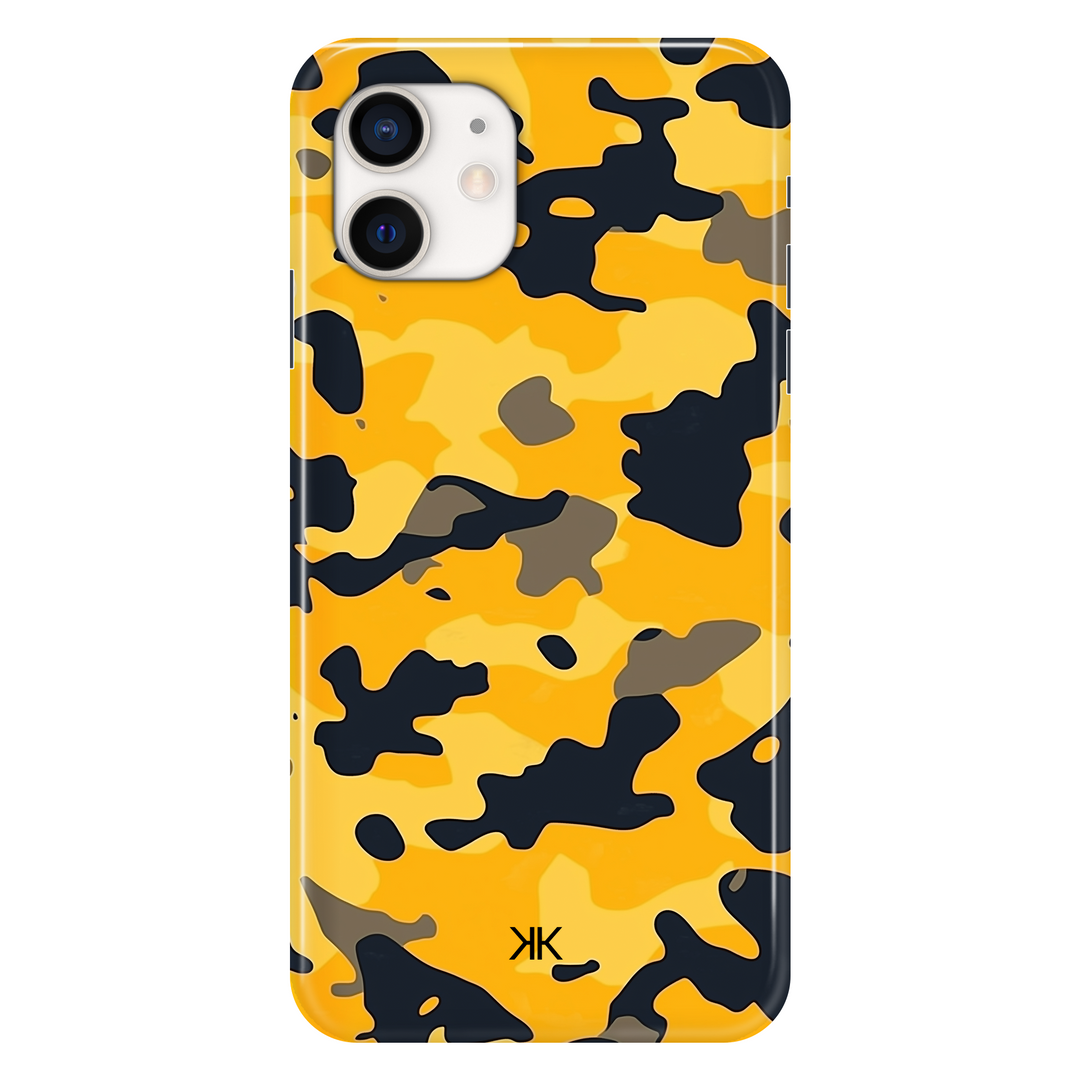 Yellow Camo phone case for iPhone 12