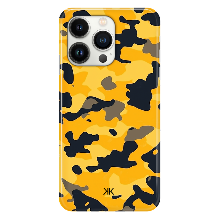 Yellow Camo phone case for iPhone 13 Pro