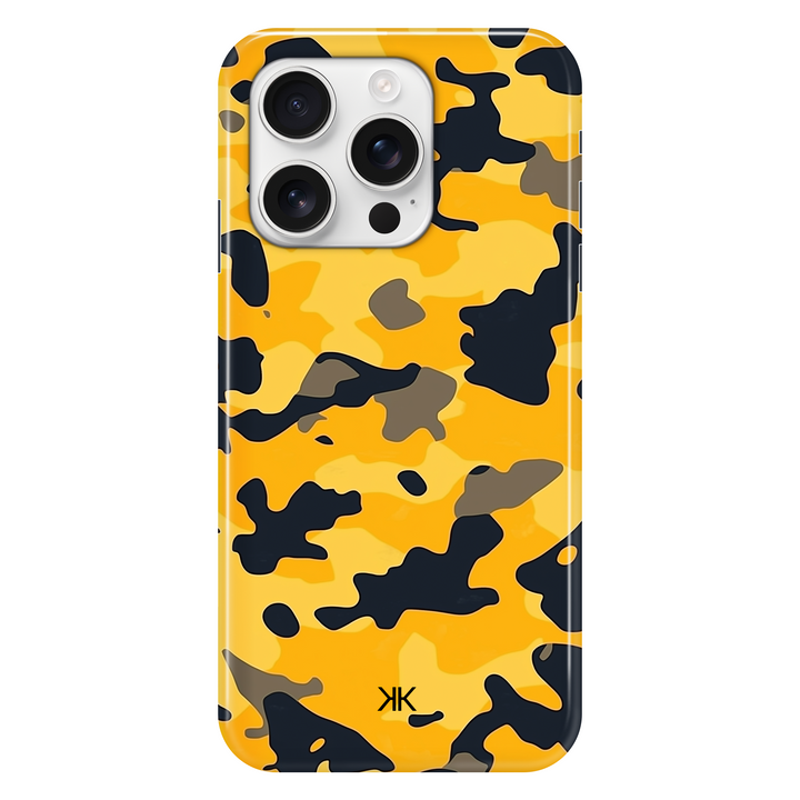 Yellow Camo phone case for iPhone 16 Pro