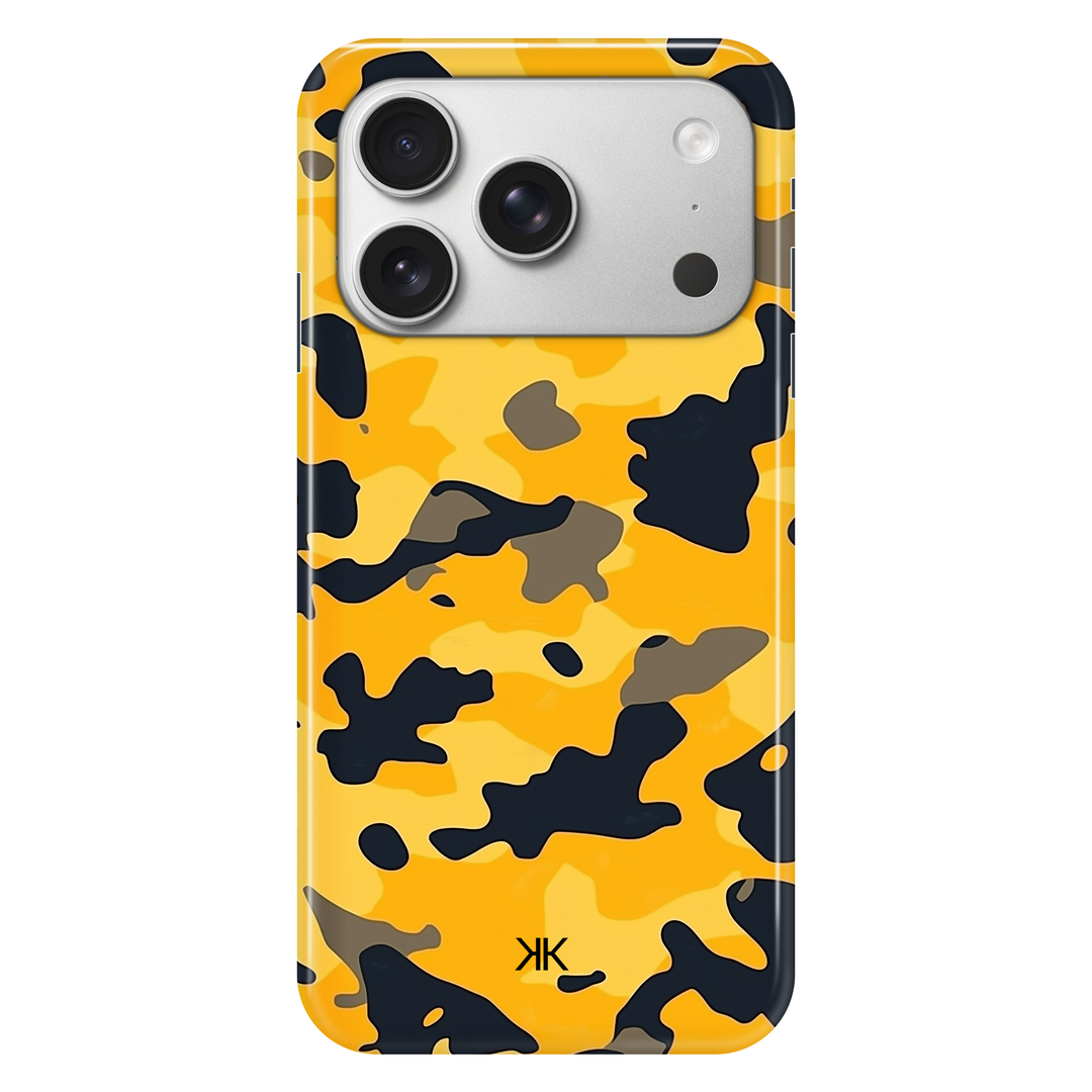 Yellow Camo phone case for iPhone 17 Pro