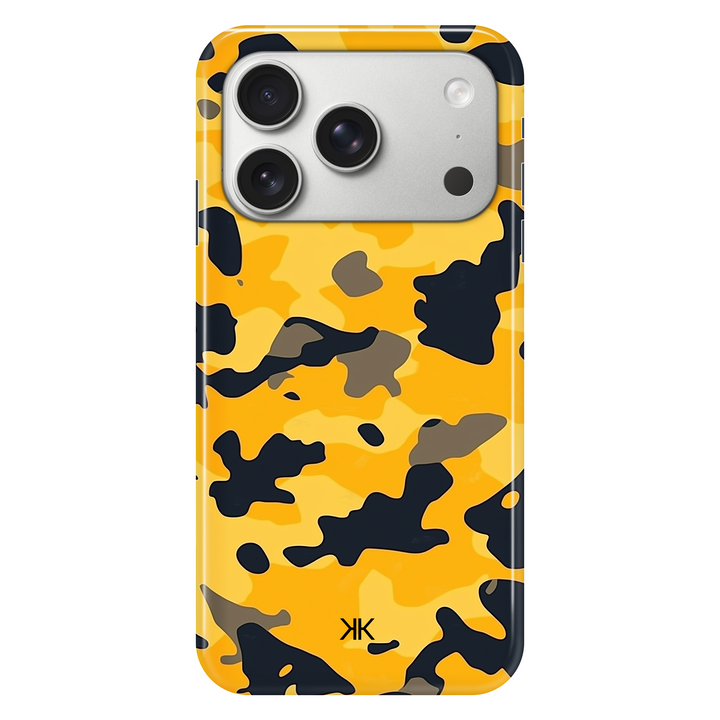 Yellow Camo phone case for iPhone 17 Pro