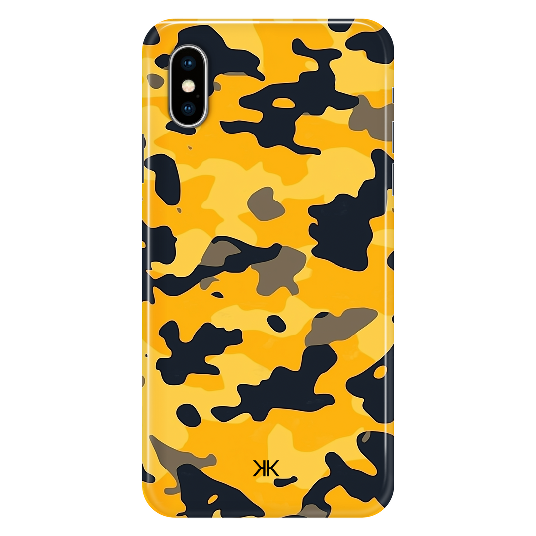 Yellow Camo phone case for iPhone X