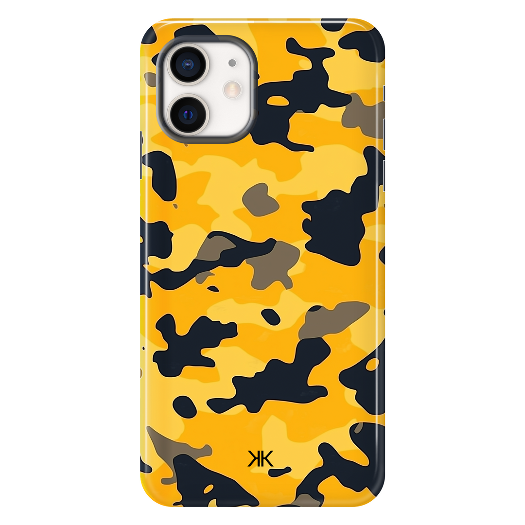 Yellow Camo Phone Case - Tough Case - iphone-12