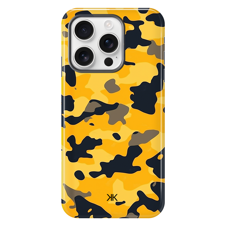 Yellow Camo Phone Case - Tough Case - iphone-16-pro