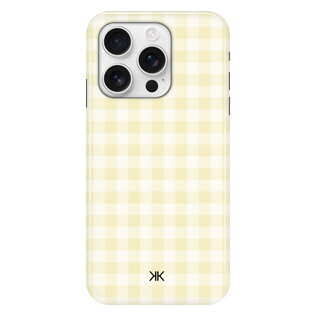 Gingham Yellow phone case for iPhone 16 Pro