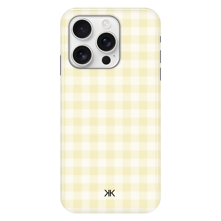 Gingham Yellow phone case for iPhone 16 Pro