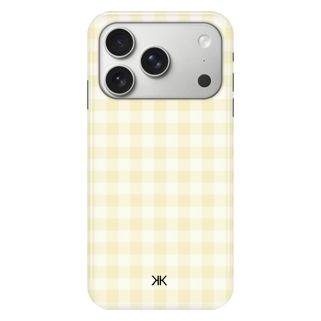 Gingham Yellow phone case for iPhone 17 Pro