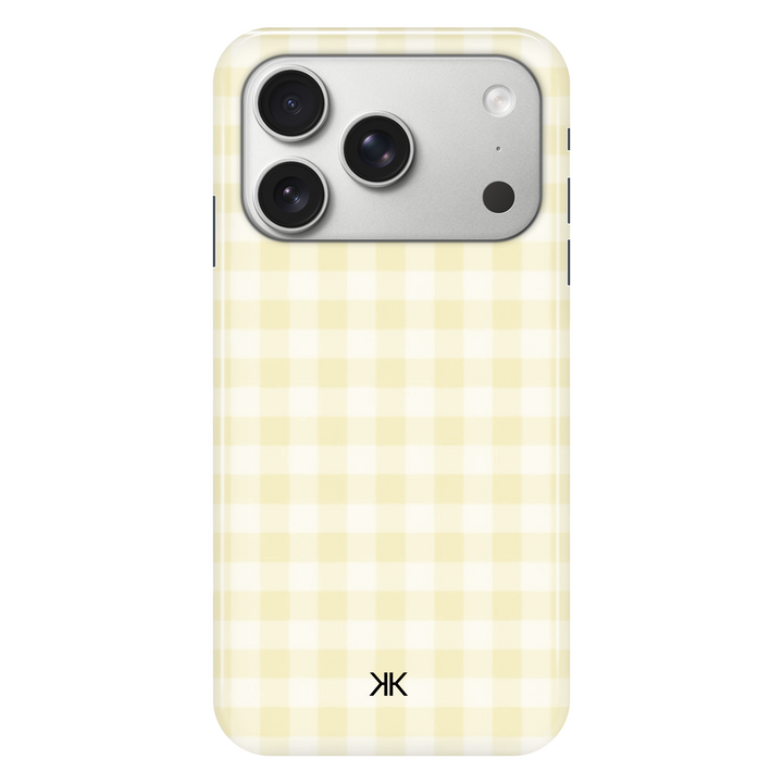 Gingham Yellow phone case for iPhone 17 Pro