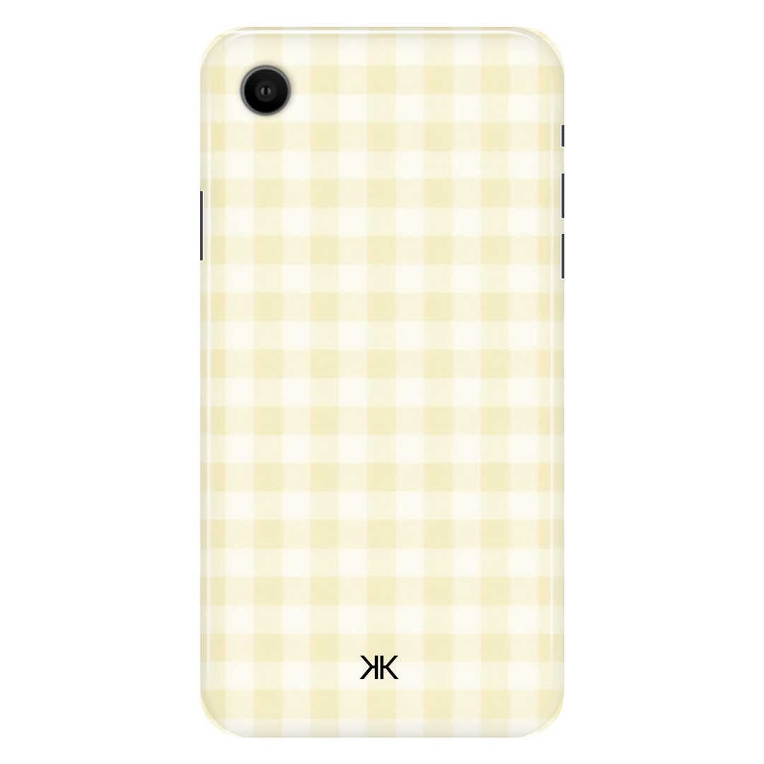 Gingham Yellow phone case for iPhone XR