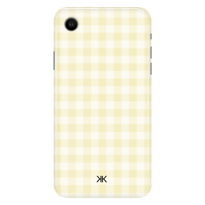 Gingham Yellow phone case for iPhone XR