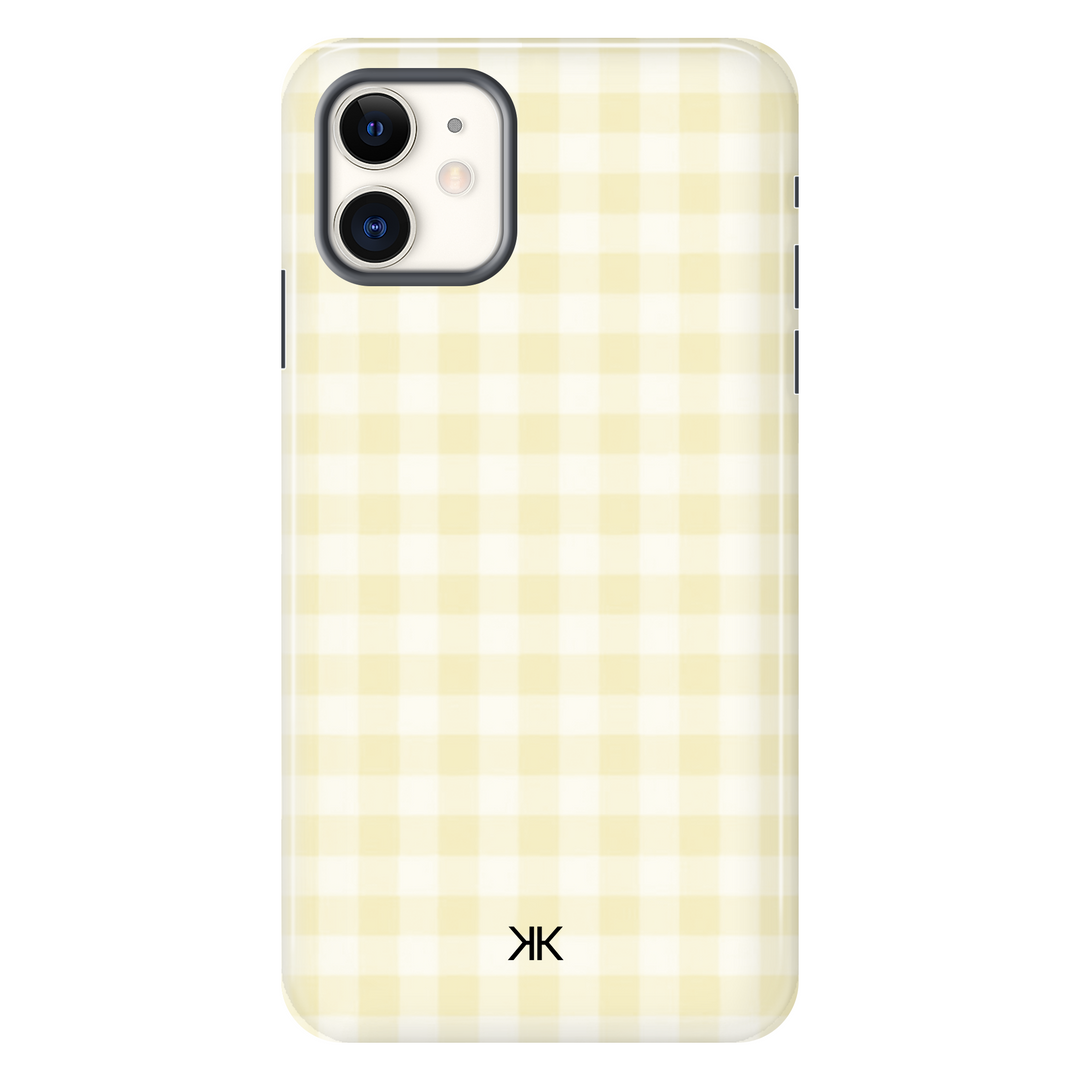 Gingham Yellow Phone Case - Tough Case - iphone-11