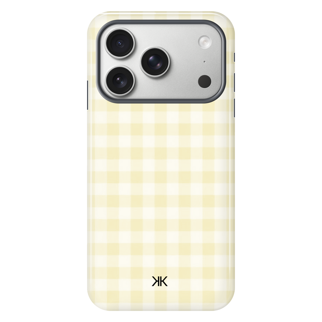 Gingham Yellow Phone Case - Tough Case - iphone-17-pro