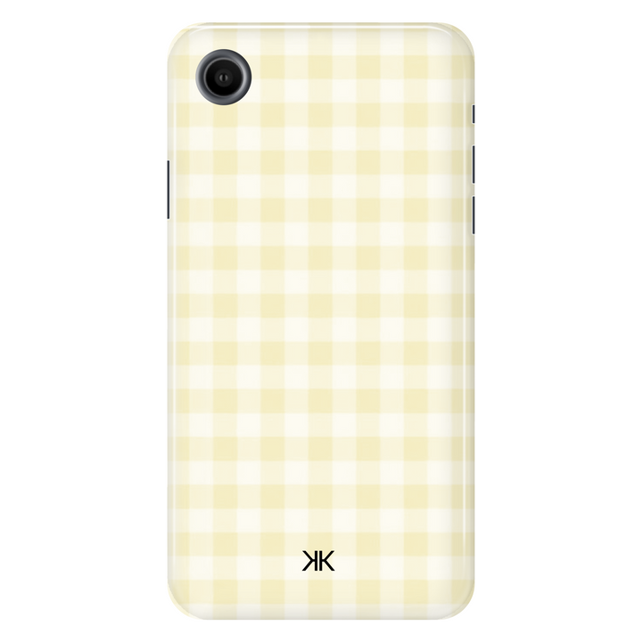 Gingham Yellow Phone Case - Tough Case - iphone-xr
