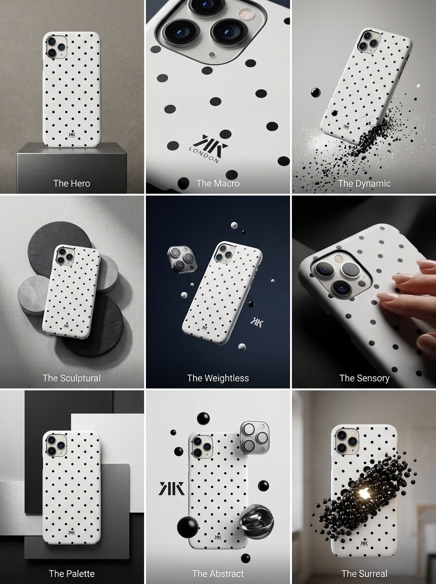 Black Polkadots Phone Case