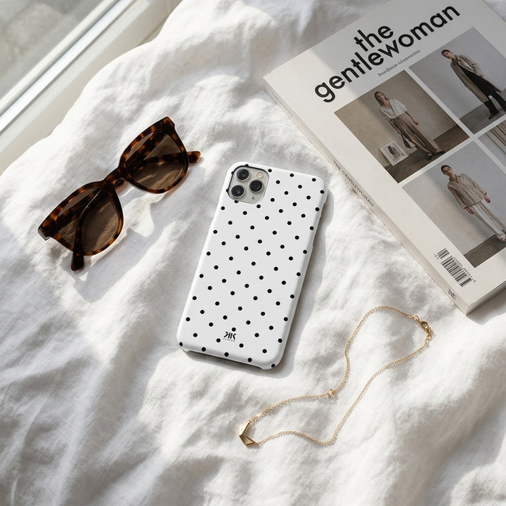 Black Polkadots Phone Case