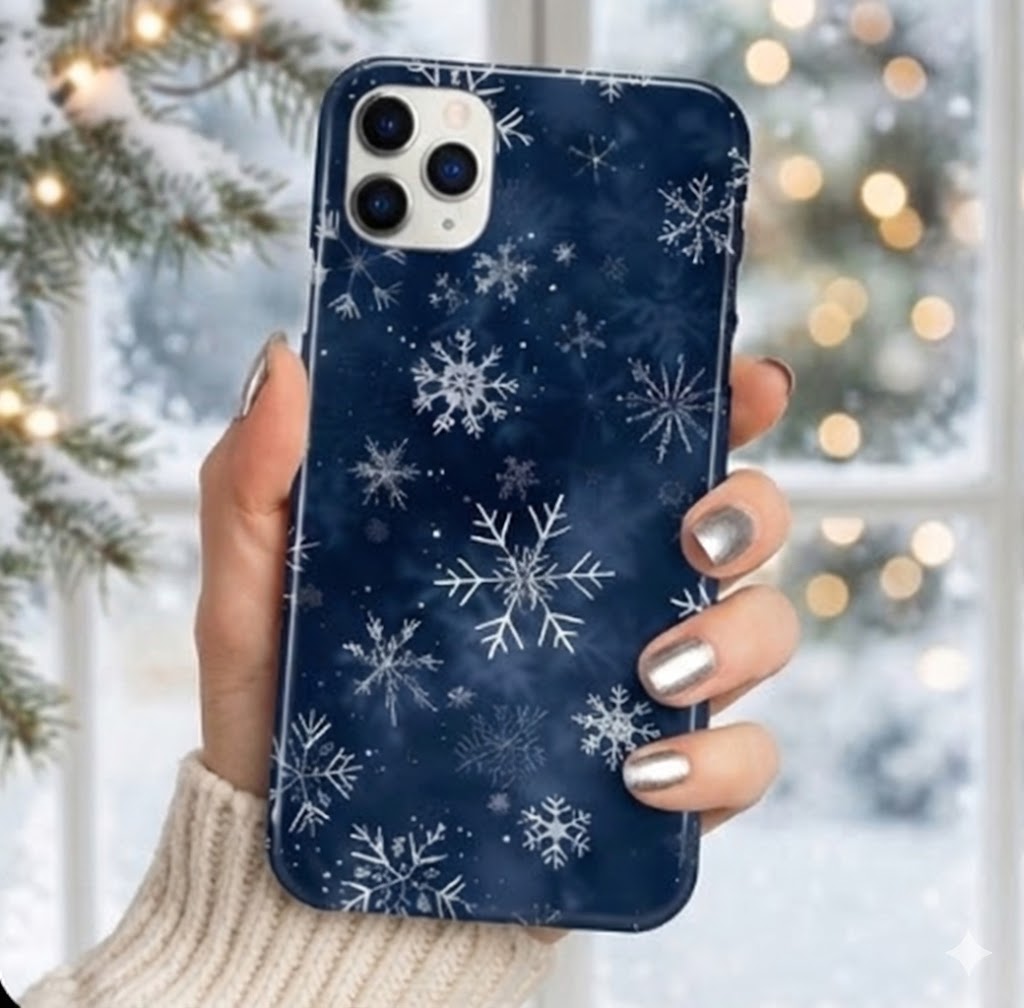 Midnight Snow Flakes Phone Case