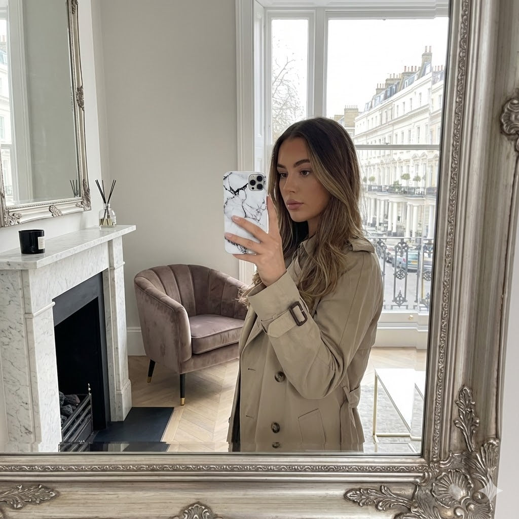 Marble White and Black Phone Case