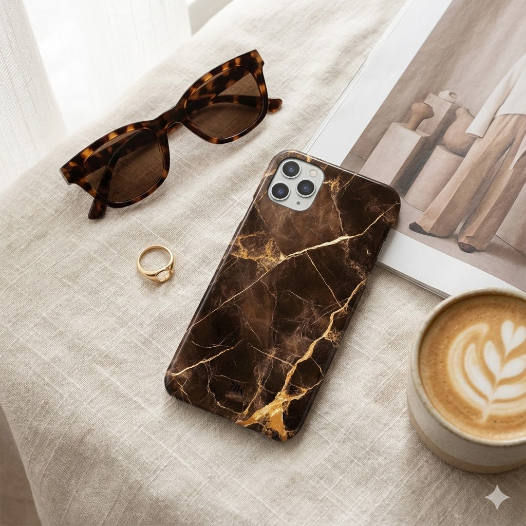 Brown Marble Phone Case