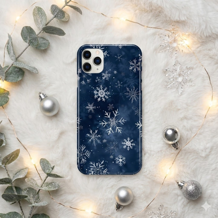 Midnight Snow Flakes Phone Case